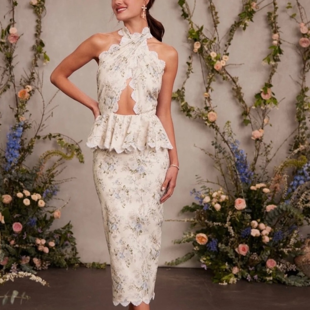 V. Chapman ‘The Daisy’ Dress in Blue Bouquet